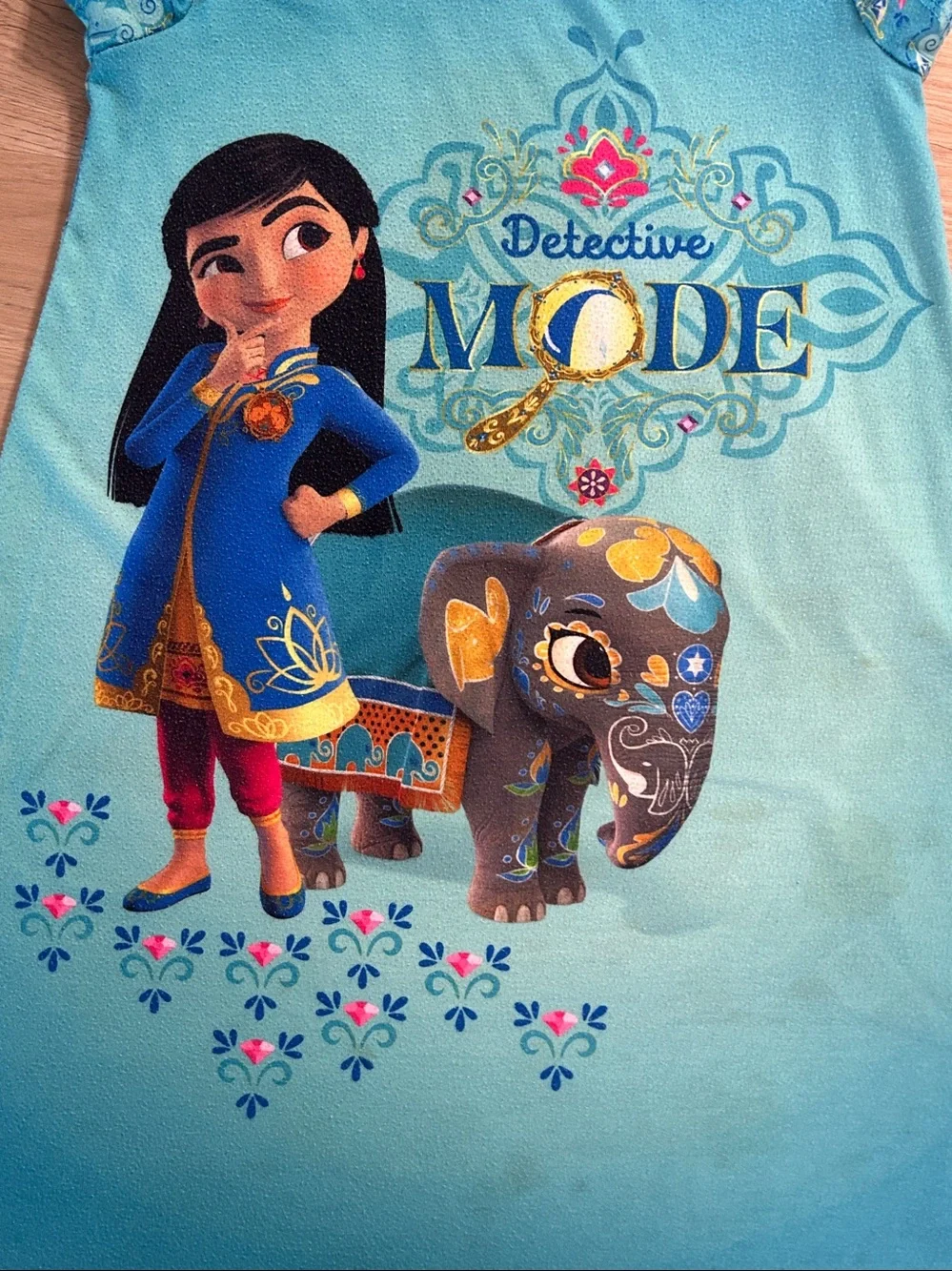2 piece set Disney Mira and Encanto Nightshirt for girls, size 7-8 Blue Pajamas - Picture 13 of 15